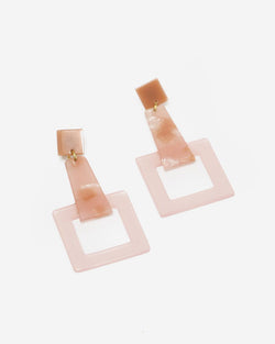 Giraffe Pink Acetate Earrings