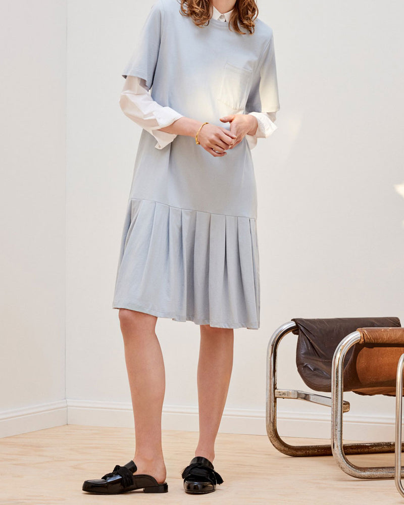 Pleated Tee Dress