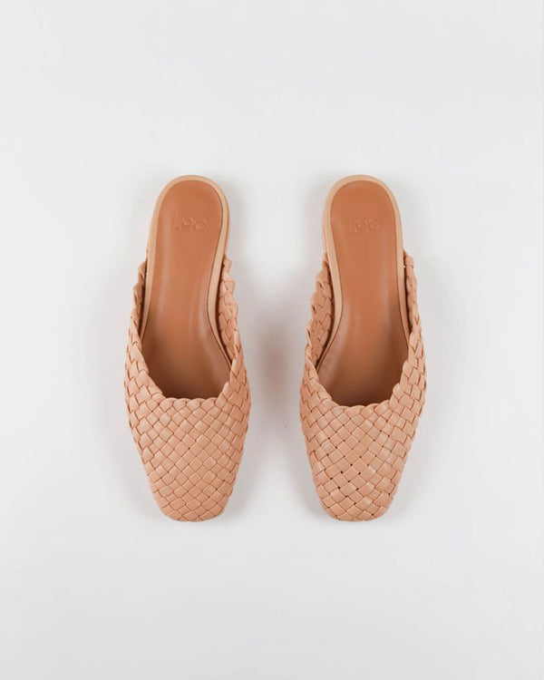 Galia Nude Leather Mule